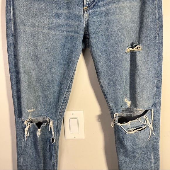 Agolde Jamie High Rise Button Fly Classic Distressed Jeans Dakota Size 25 - Picture 5 of 15